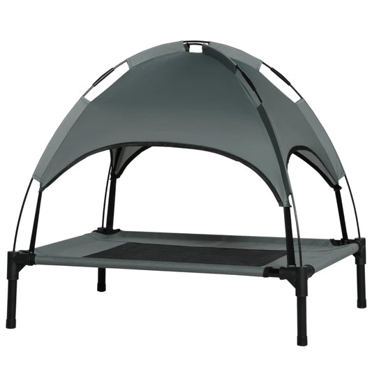 Elevated Outdoor Pet Bed With Canopy Shelter