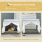 Outdoor Wicker Dog Bed With Canopy