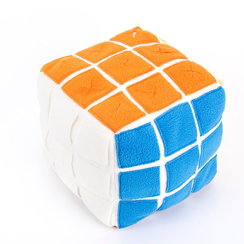 Pet Rubik's Cube Sniffing Toy Puzzle With Hidden Pouches for Interactive Play Interactive Pet Toy - InspirationIncluded