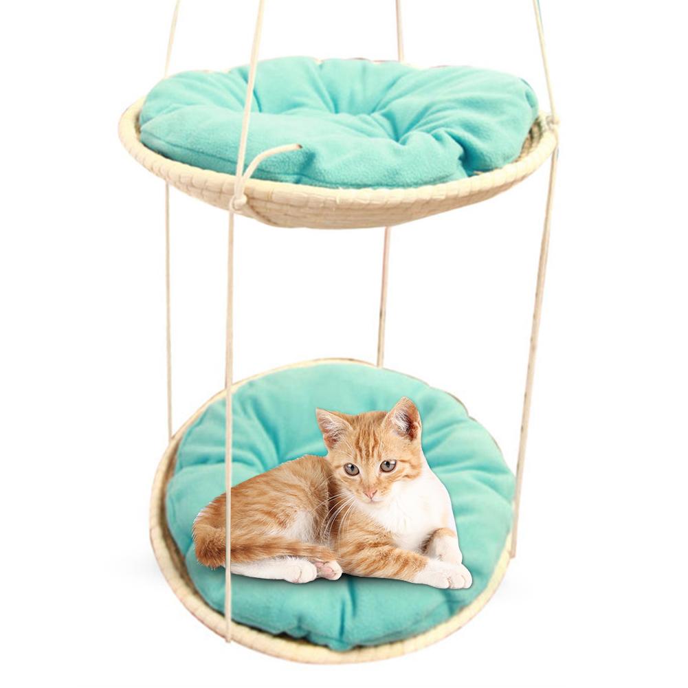 Natural Cat Hammock - Single or Dual Level Natural Cat Bed - InspirationIncluded