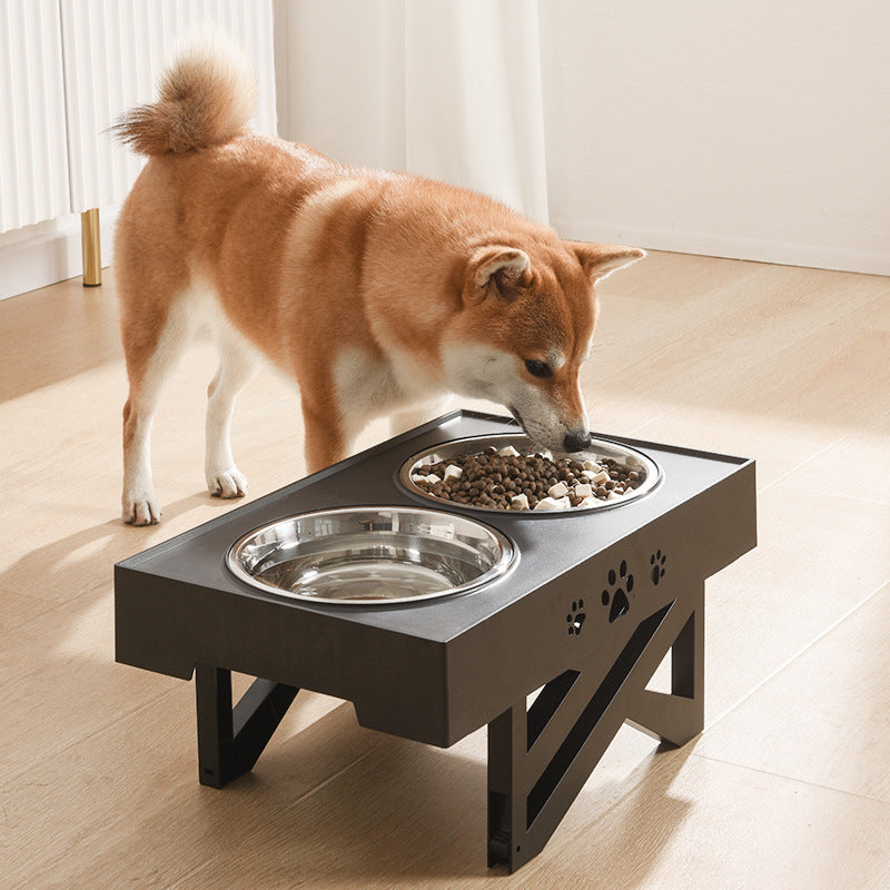 Stainless Steel Abs Adjustable Dog Bowl Pet Food Bowl - InspirationIncluded