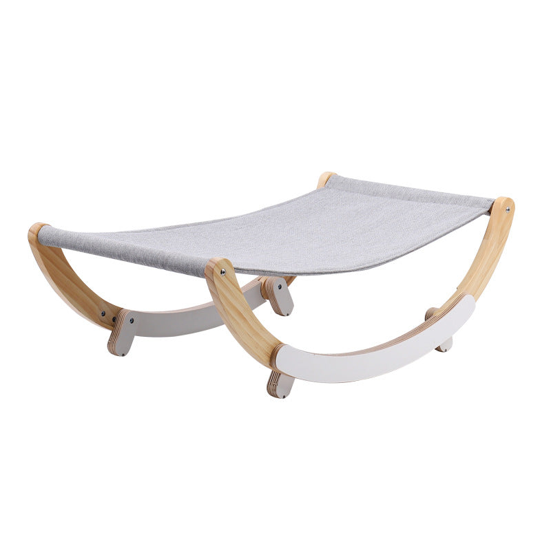 Solid Wood Cat Rocking Hammock Dual Purpose Dual Purpose Cat Hammock - InspirationIncluded