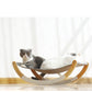 Solid Wood Cat Rocking Hammock Dual Purpose Dual Purpose Cat Hammock - InspirationIncluded