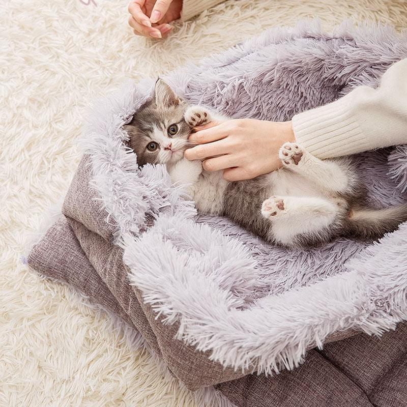 2 in 1 Super Soft Pet Mat and Nest Bed