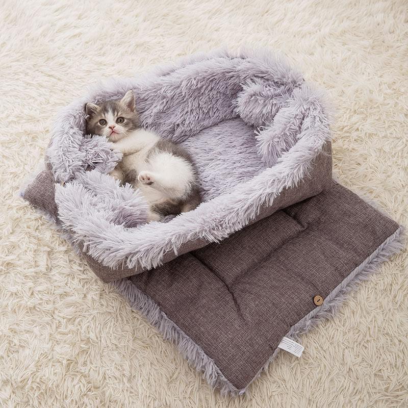 2 in 1 Super Soft Pet Mat and Nest Bed