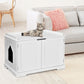 Cat Litter Box Enclosure with Double Doors for Large Cat and Kitty-White