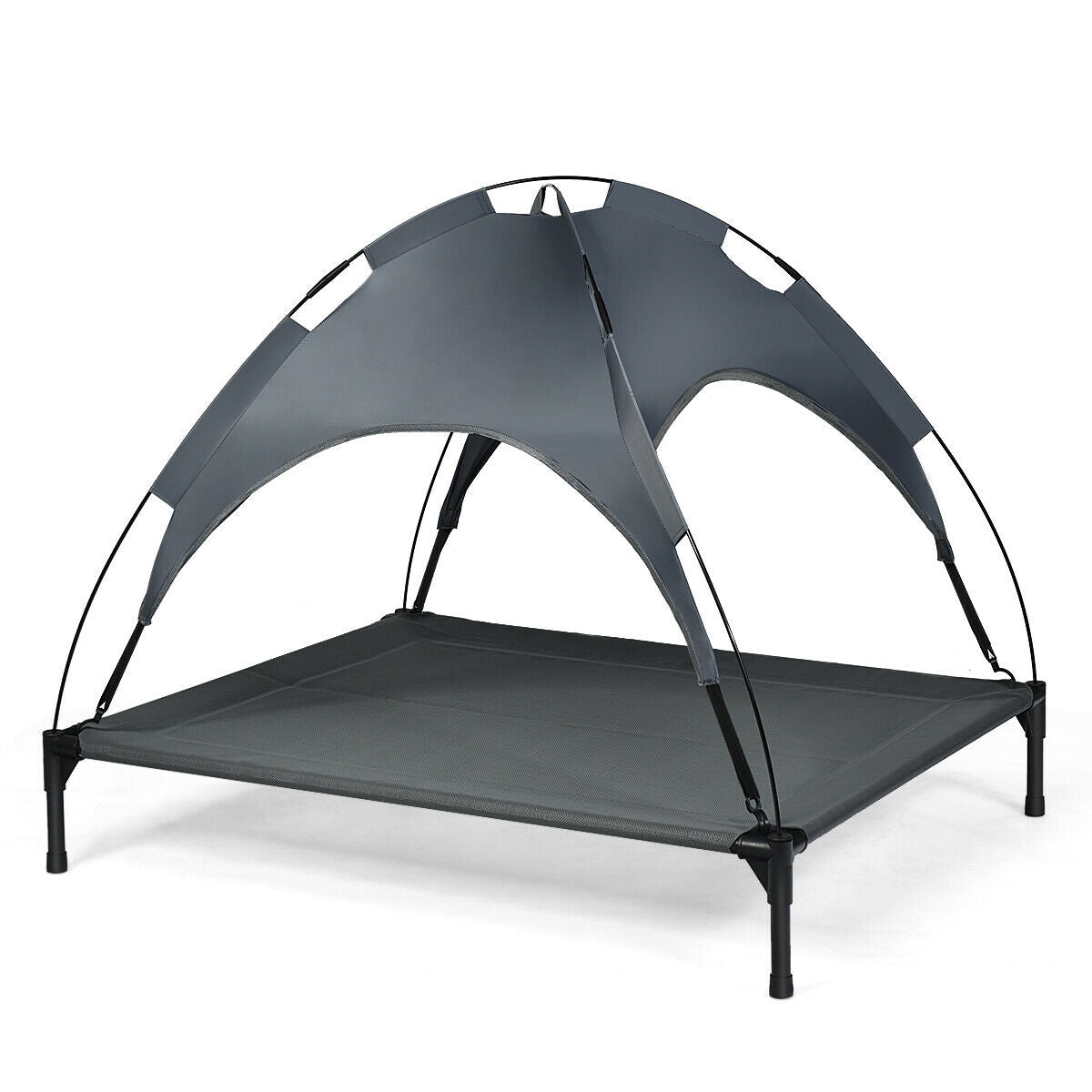 Elevated Outdoor Pet Bed with Removable Canopy Shade-42 Inch