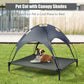Elevated Outdoor Pet Bed with Removable Canopy Shade-42 Inch