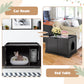 Cat Litter Box Enclosure with Double Doors for Large Cats -Black