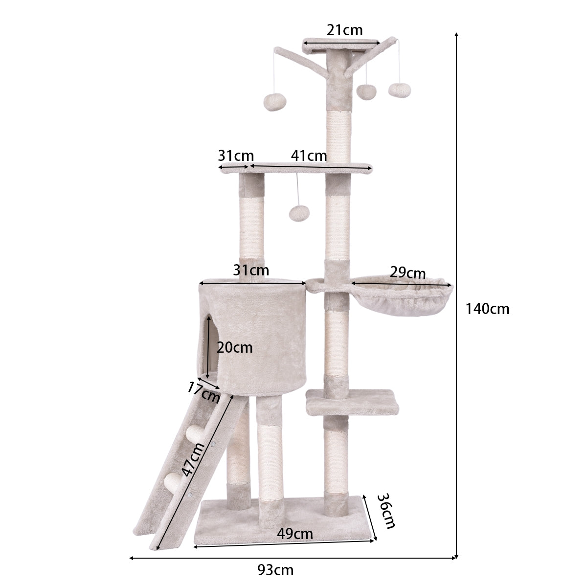 The Sanctuary - Cat Tree - With Condo and Hammock