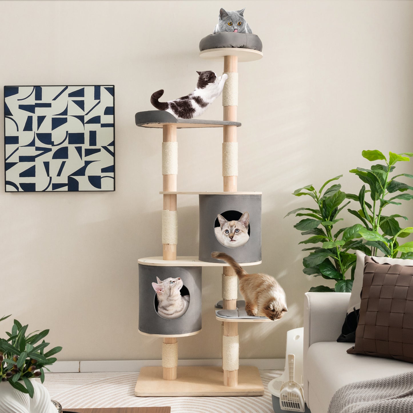 The Vanderbilt - Cat Tree - Removable Condos