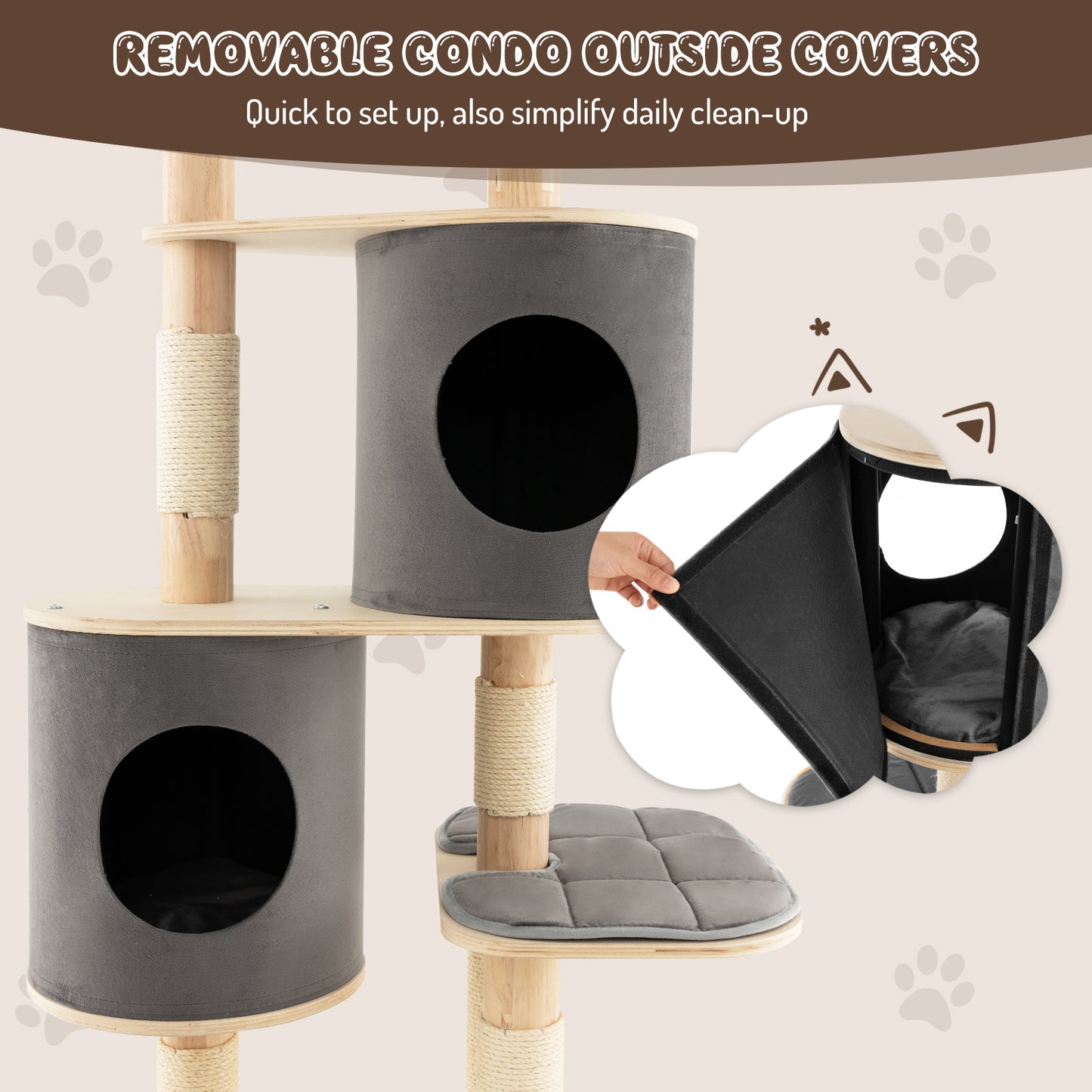 The Vanderbilt - Cat Tree - Removable Condos