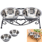 Stainless steel Elevated pet bowl With Cute Heart Design Cute heart pet bowl - InspirationIncluded
