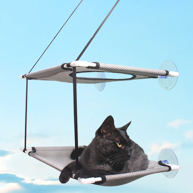 Suction Cup Double Layer Hanging Cat Hammock - InspirationIncluded