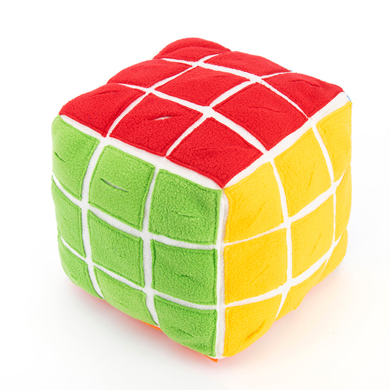 Pet Rubik's Cube Sniffing Toy Puzzle With Hidden Pouches for Interactive Play Interactive Pet Toy - InspirationIncluded