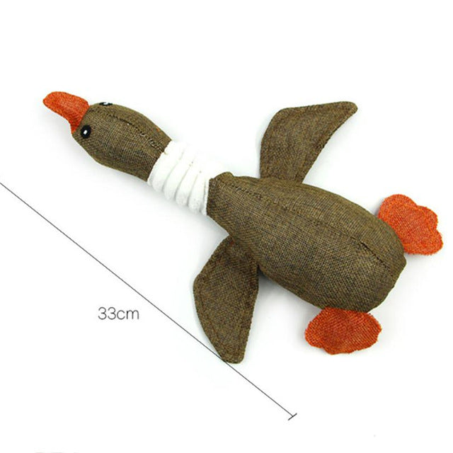 33CM Cloth Pet Dog Chewing Sound Toy Cartoon Goose Dog Chewing Toy - InspirationIncluded