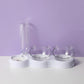 Double Pet Bowl With Gravity Fed Automatic Water Dispenser