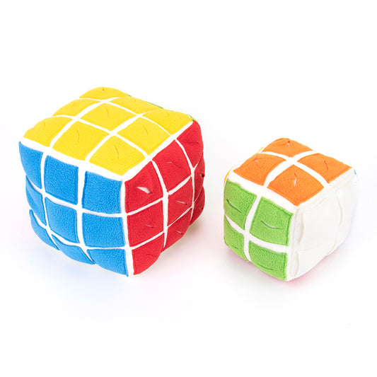 Pet Rubik's Cube Sniffing Toy Puzzle With Hidden Pouches for Interactive Play Interactive Pet Toy - InspirationIncluded