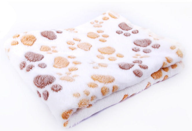 Fleece Pet Blanket With Paw Design - Various Sizes Fleece Blanket - InspirationIncluded