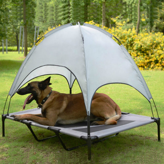 Outdoor Foldable Quality Raised Pet Bed with Canopy Outdoor Raised Pet Bed - InspirationIncluded