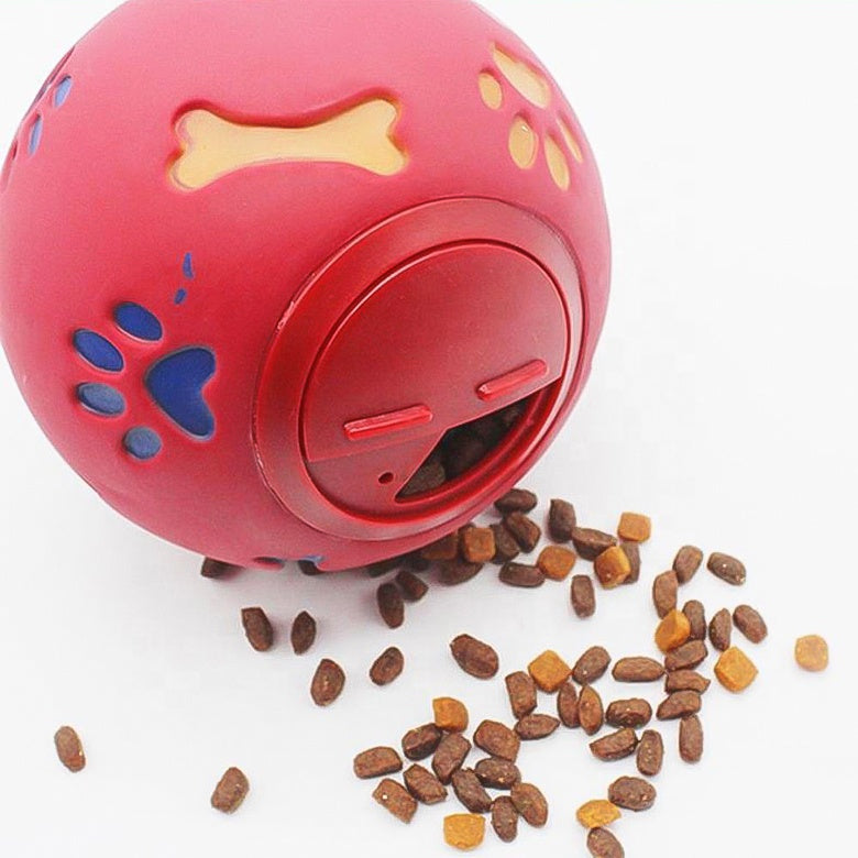 Dog Treat Ball Toy  Interactive Dog Food Dispensing Toy Pet Environmental Soft Rubber Dogs Slow Feeder Toys for Pet - InspirationIncluded