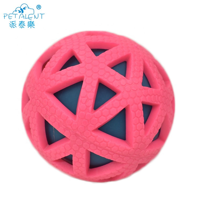 Dog rubber squeaky tooth cleaning ball Squeaky dog ball - InspirationIncluded