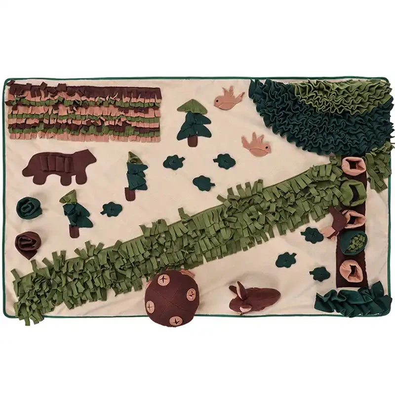 A Walk in the Forest - Snuffle Mat -  Gigantic 60x37 inches