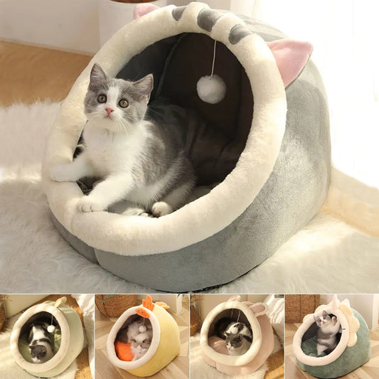 Sweet Cushioned Cat Nest Bed in Machine Washable Cotton