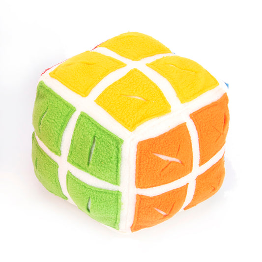 Pet Rubik's Cube Sniffing Toy Puzzle With Hidden Pouches for Interactive Play Interactive Pet Toy - InspirationIncluded