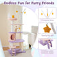 Stars and Moon - Cat Tower - Teddy Fleece