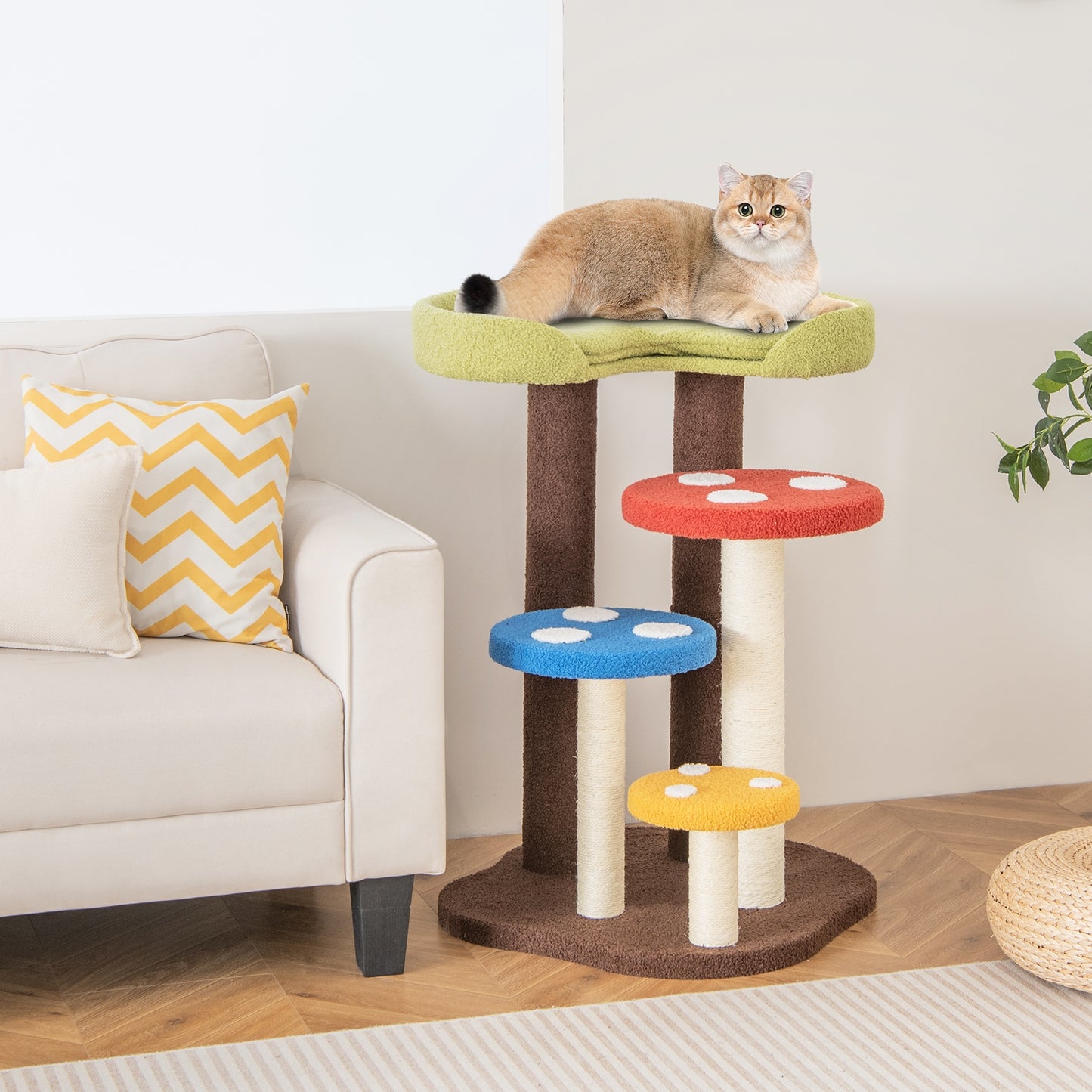 The Enchanted Mushroom - Cat Tree - 3-In-1