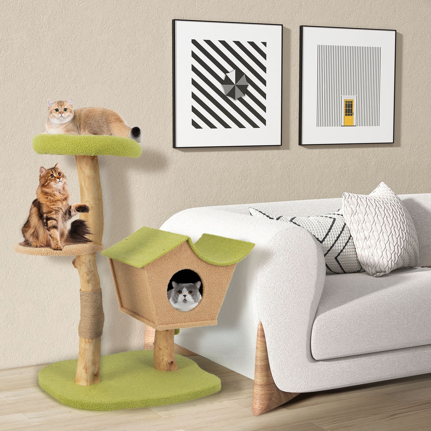 Cottage Life - Cat Tree - Authentic Pear Wood