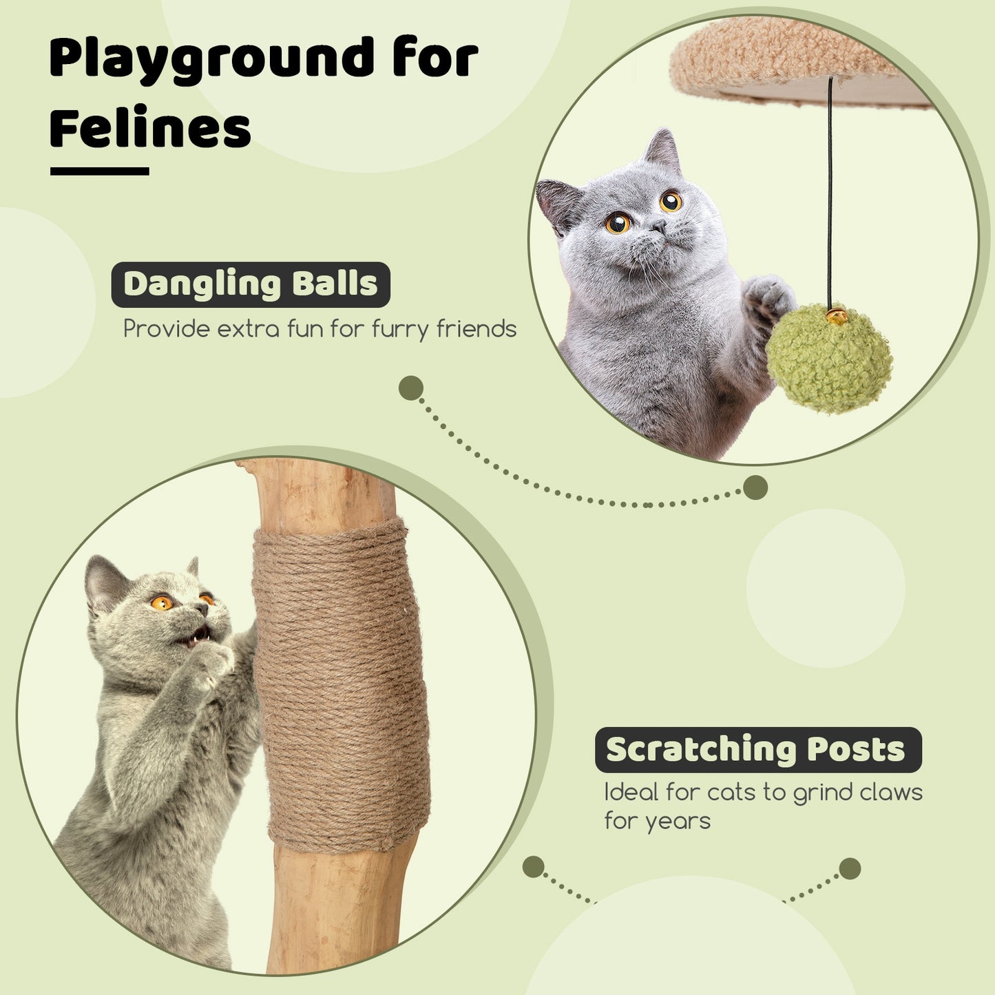 Cottage Life - Cat Tree - Authentic Pear Wood