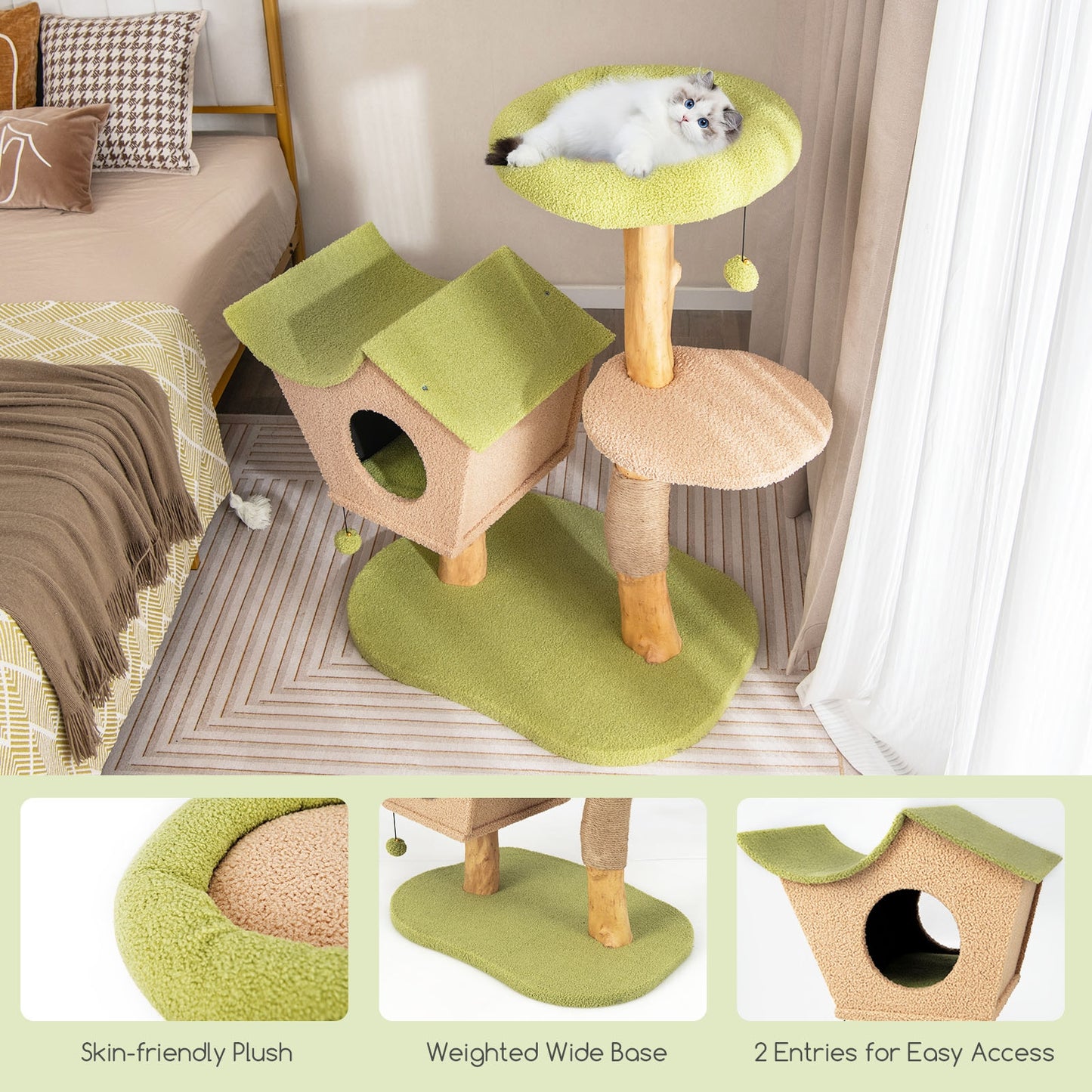 Cottage Life - Cat Tree - Authentic Pear Wood