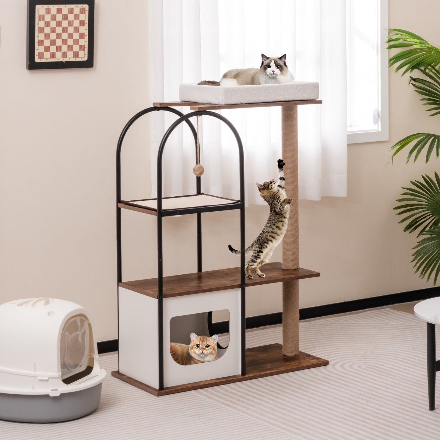 The Lookout - Cat Tree - Modern White