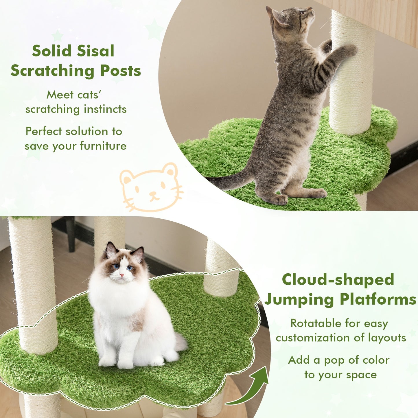 Forest Tree House - Cat Tree - 5 Tier with Condo