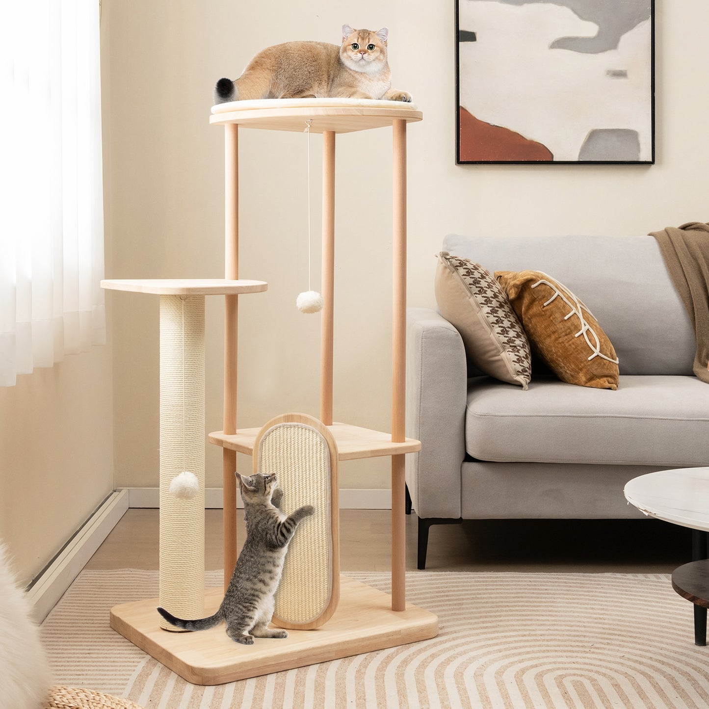 The Natural - Cat Tower -  XL Sisal Post